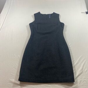 GAP Gray Mini Sheath Dress with V Neck for Cocktail women 8 Wool blend